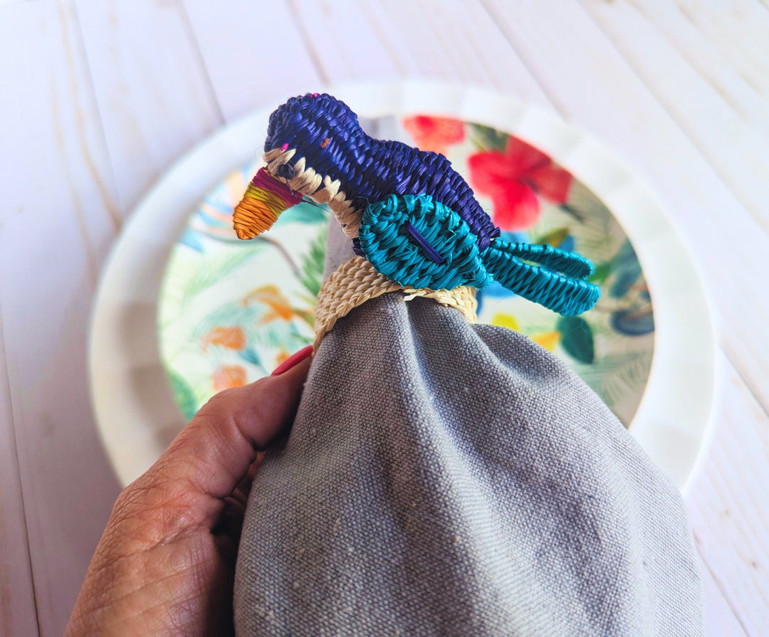 Toucan Handwoven Iraca Napkin Ring