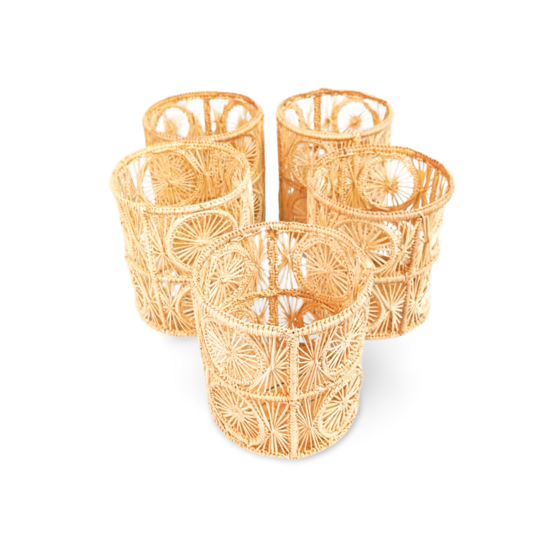 Moonlight Handwoven Iraca Candle Sleeve