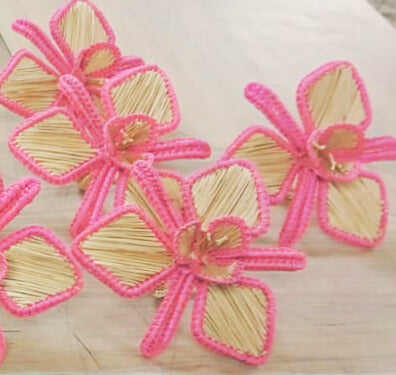 Orchid Handwoven Iraca Napkin Ring