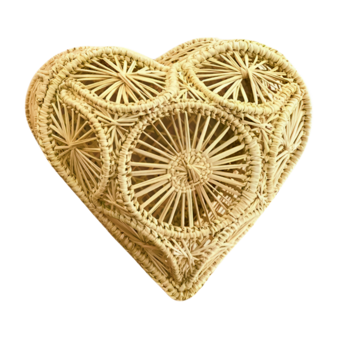 Big Heart Woven Trinket Box
