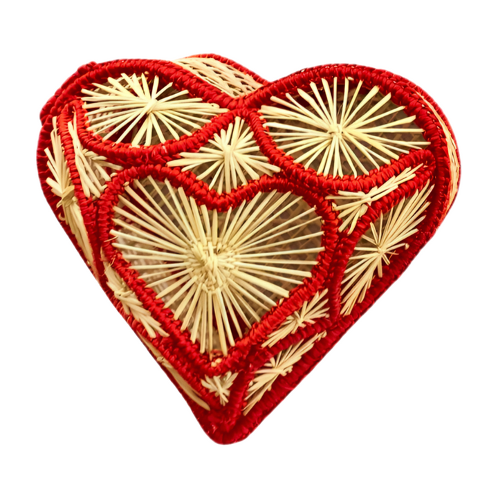 Big Heart Woven Trinket Box