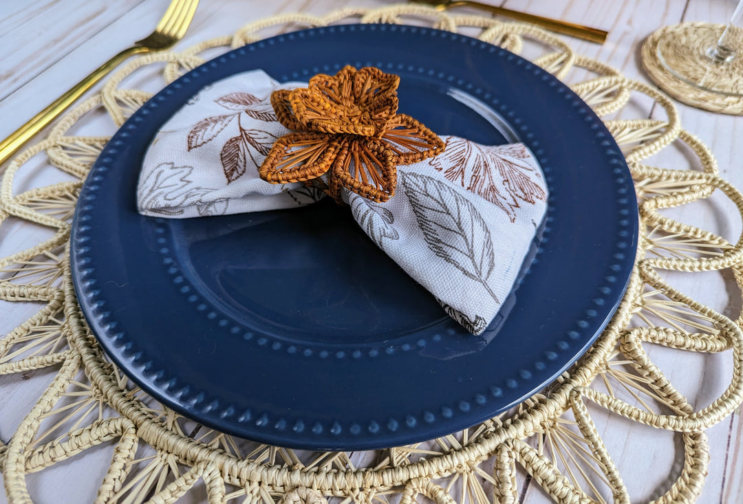 Thanksgiving Star Flower Napkin Ring Macondo Forever