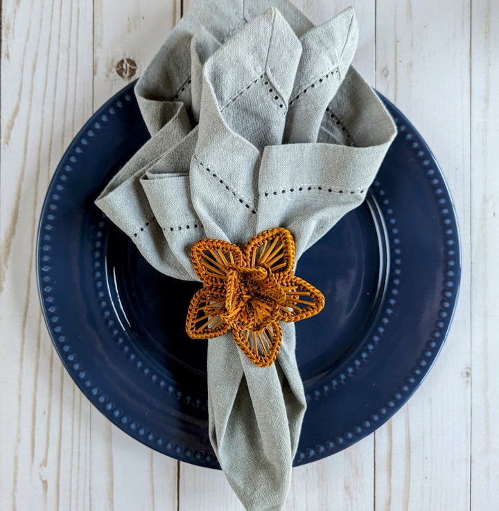 Thanksgiving Star Flower Napkin Ring Macondo Forever