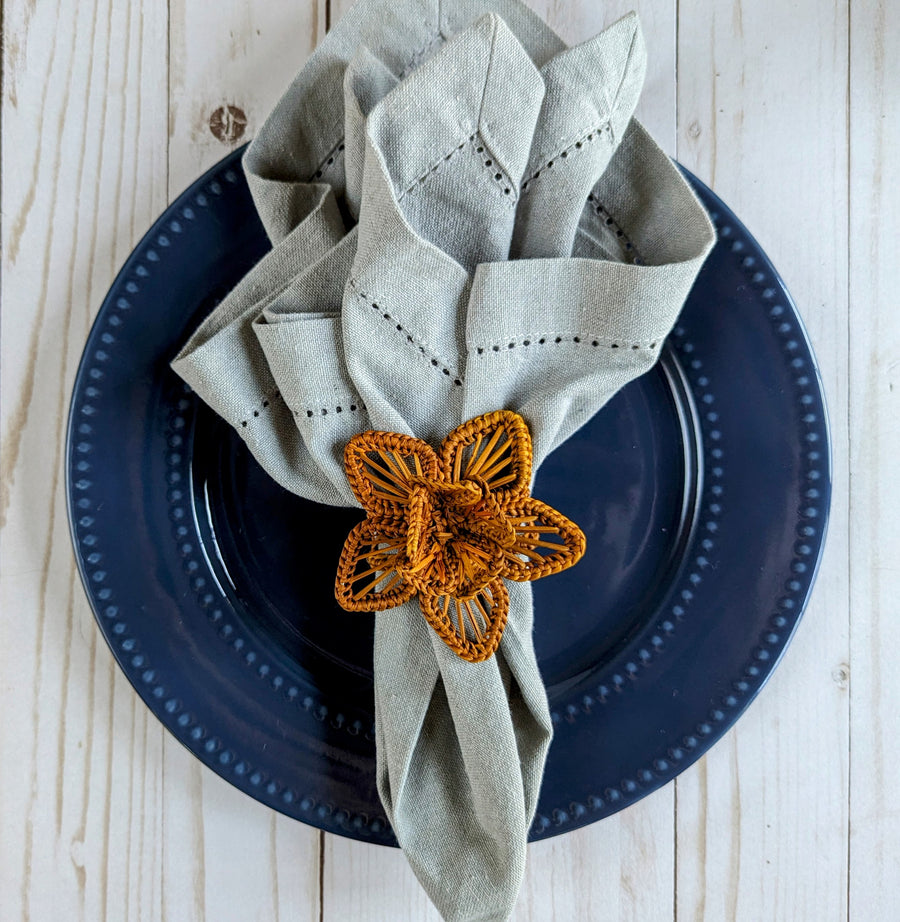 Thanksgiving Star Flower Napkin Ring Macondo Forever