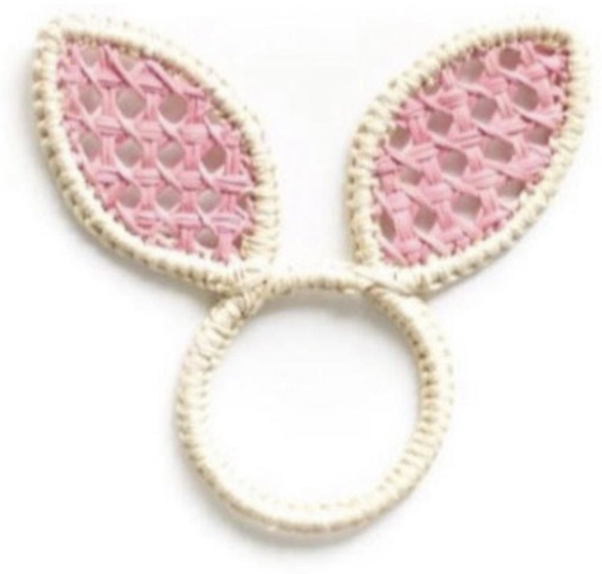 Easter Bunny Ears Handwoven Iraca Napkin Ring