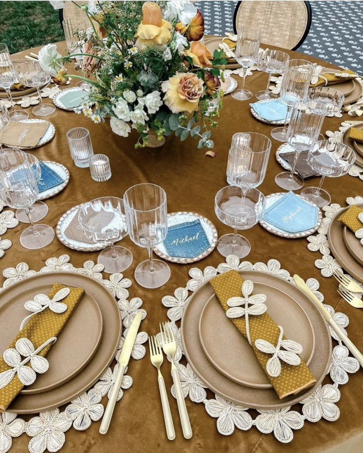 Plumeria Woven Placemat MacondoForever