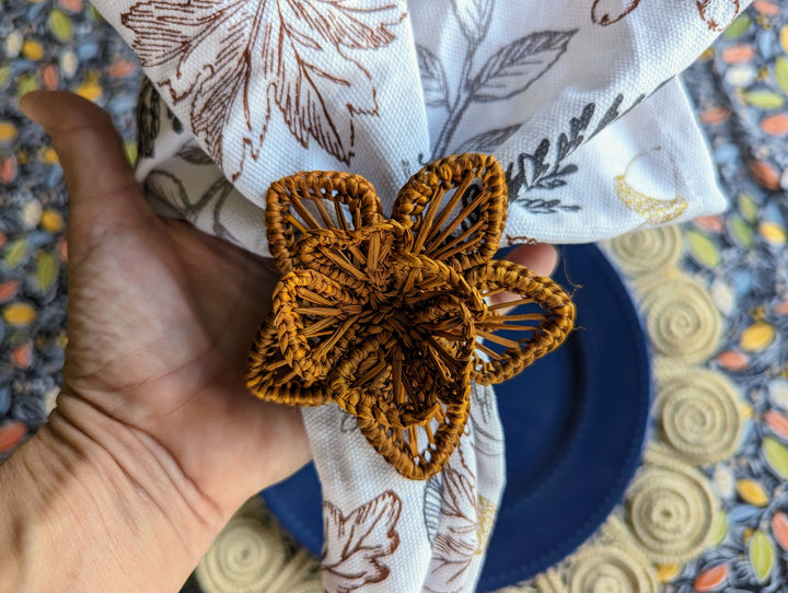 Thanksgiving Star Flower Napkin Ring Macondo Forever