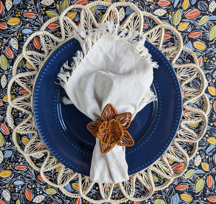 Thanksgiving Star Flower Napkin Ring Macondo Forever