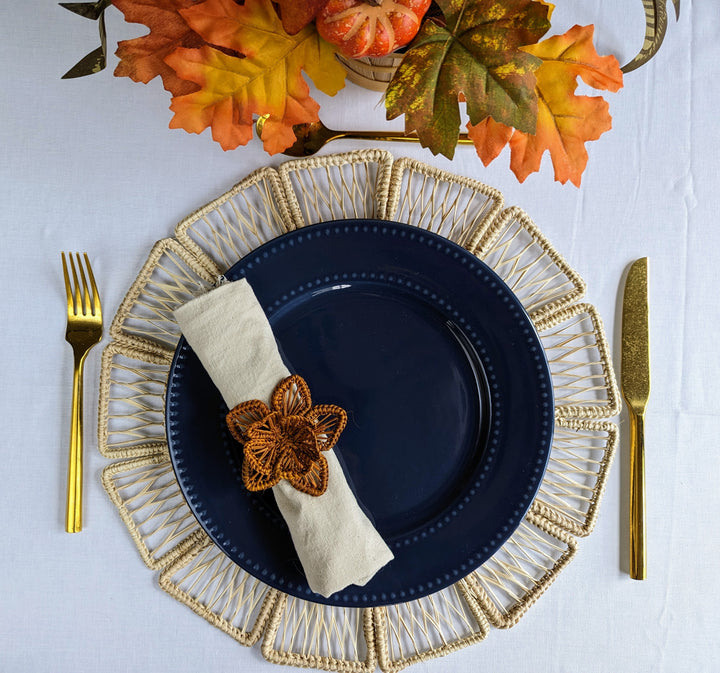 Thanksgiving Star Flower Napkin Ring Macondo Forever