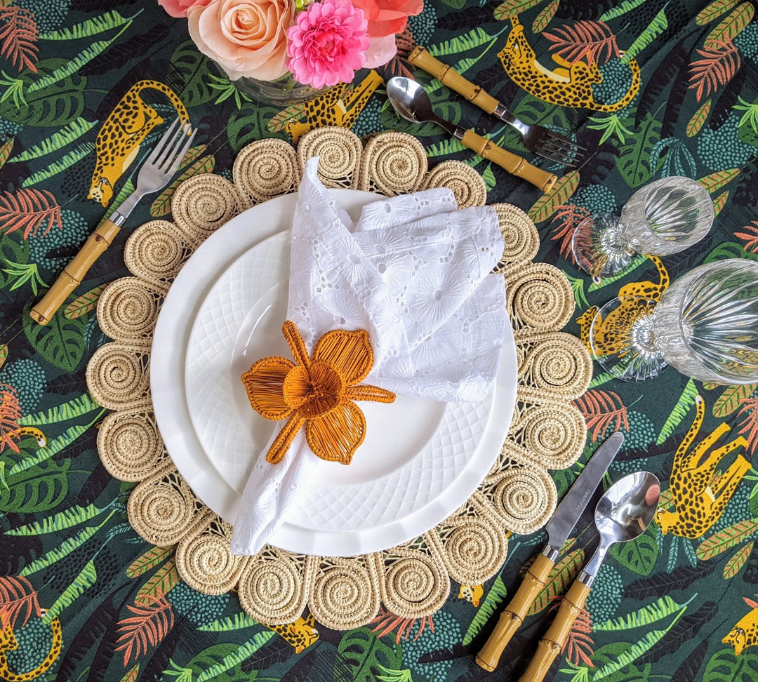 Thanksgiving Orchid Napkin Ring Macondo Forever