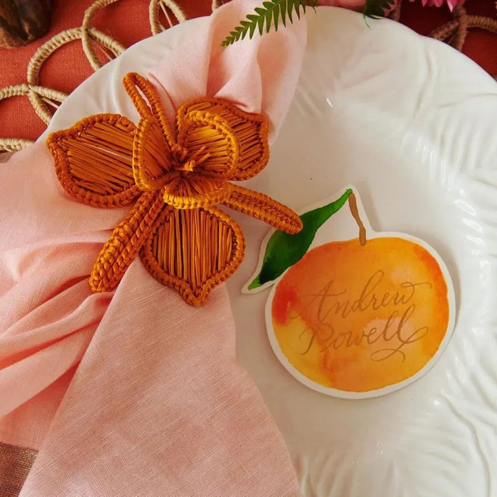 Thanksgiving Orchid Napkin Ring Macondo Forever