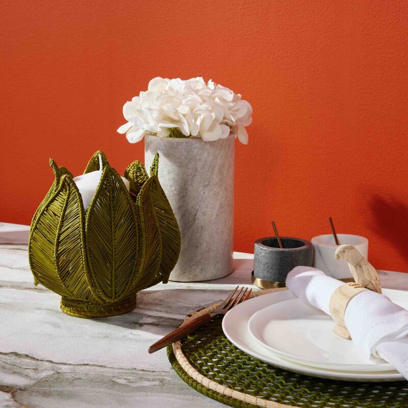 Stromanthe Handwoven Iraca Palm Candle Holder