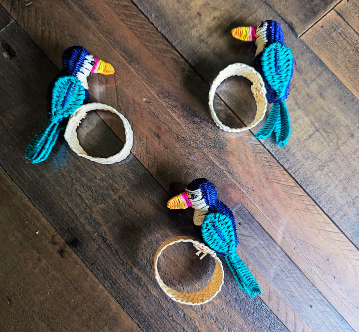 Toucan Handwoven Iraca Napkin Ring