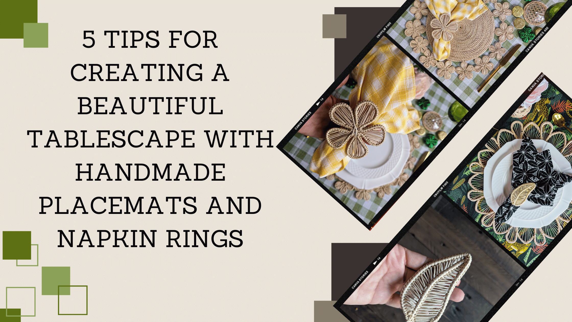 5 Tips for Creating a Beautiful Tablescape with Handmade Placemats and ...
