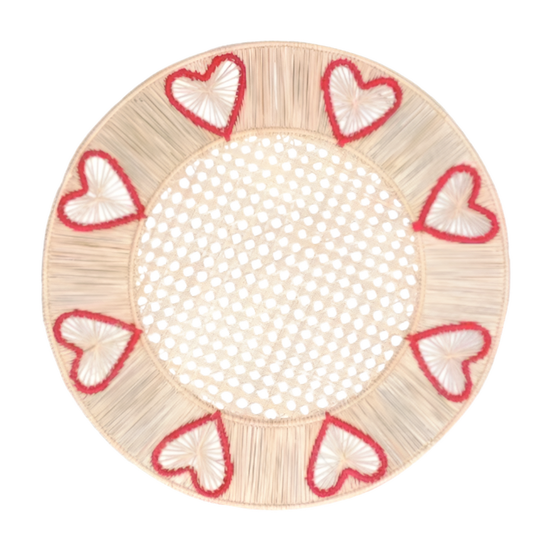 Valentine Hearts Woven Placemat