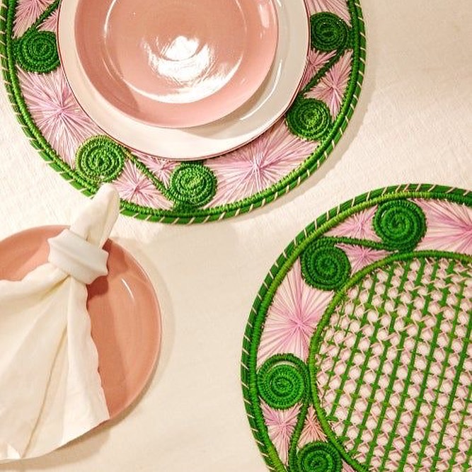 Garden Party Caracol Woven Placemat