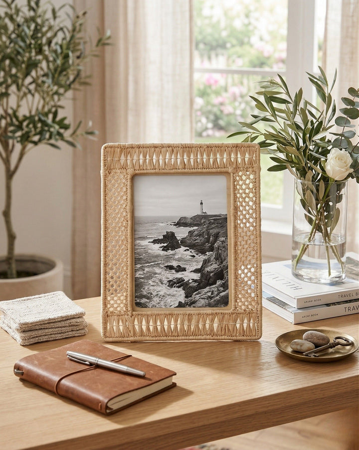 Timeless Handwoven Iraca Picture Frame - 5x7 - MacondoForever