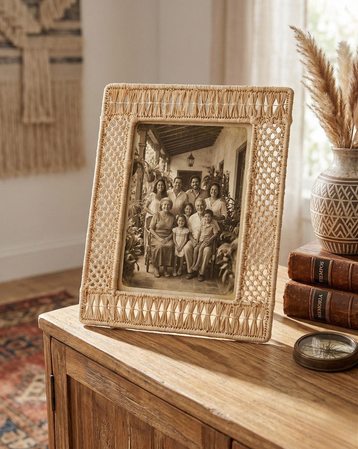 Timeless Handwoven Iraca Picture Frame - 5x7 - MacondoForever