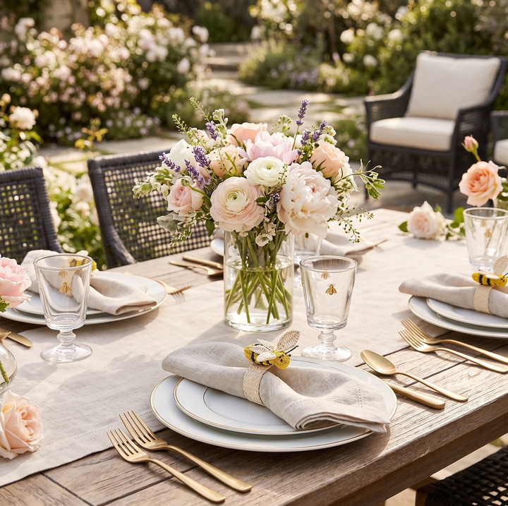 Bee Handwoven Iraca Palm Napkin Ring