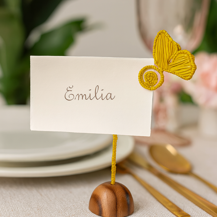 Mariposa Handwoven Iraca Place Card Holder