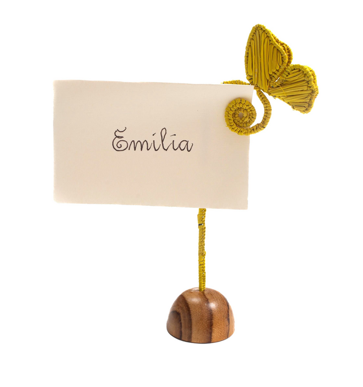 Mariposa Handwoven Iraca Place Card Holder