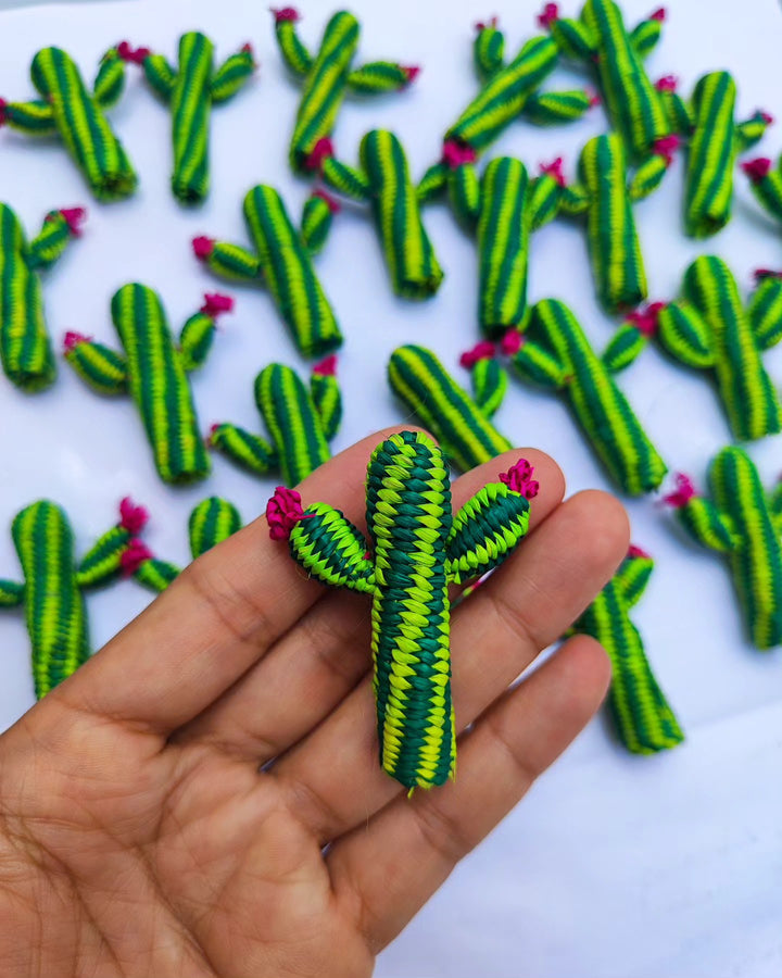 Cactus Blossom Handwoven Iraca Napkin Ring