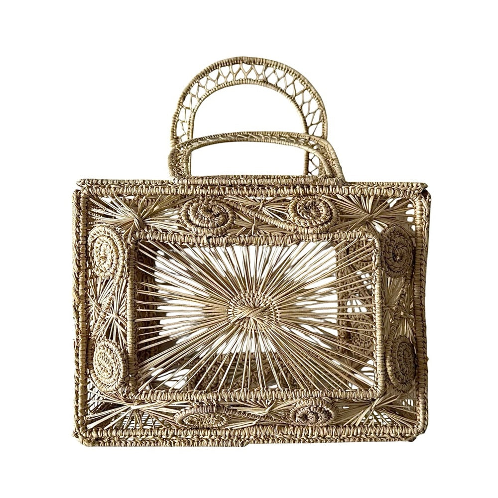 Caracoli Handwoven Iraca Box Purse