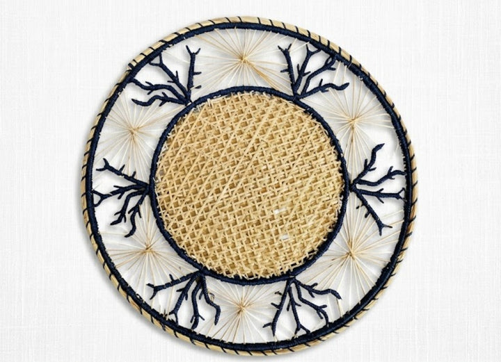 Coral Coastal Handwoven Iraca Placemat