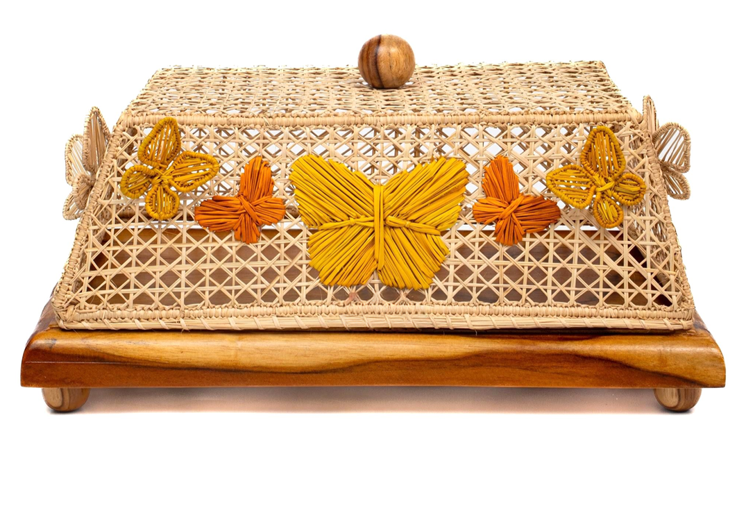 Mariposa Handwoven Iraca Dome – Butterfly Food Cover