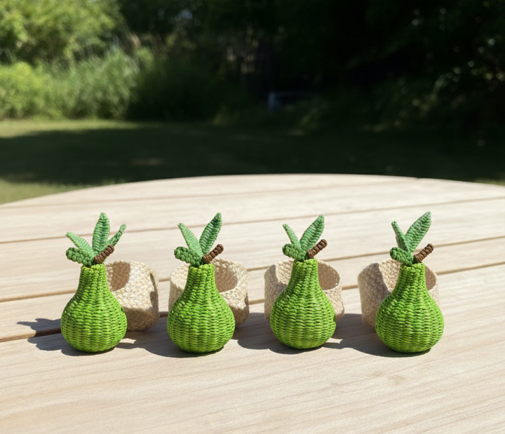 Grape Handwoven Iraca Charm Set Pack of 4