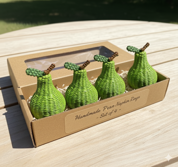 Grape Handwoven Iraca Charm Set Pack of 4
