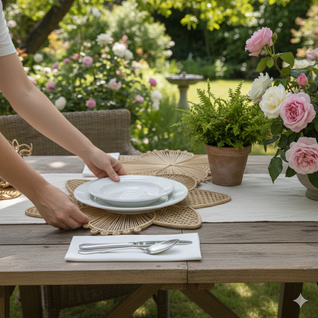 Orchid Handwoven Iraca Placemat