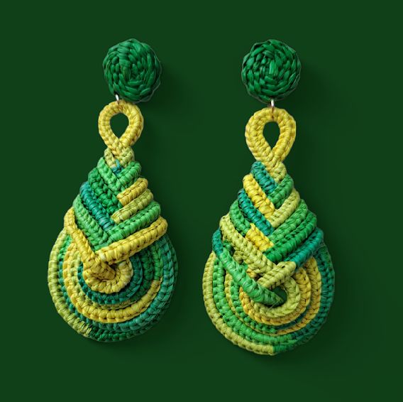 Palma Handwoven Iraca Palm Drop Earrings