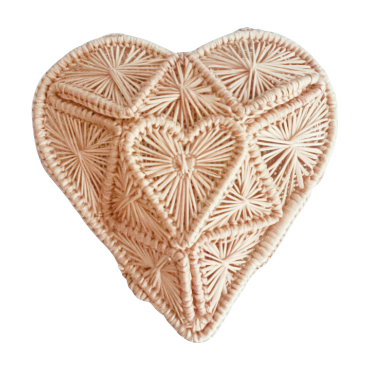 Heart-Shaped Woven Trinket Box