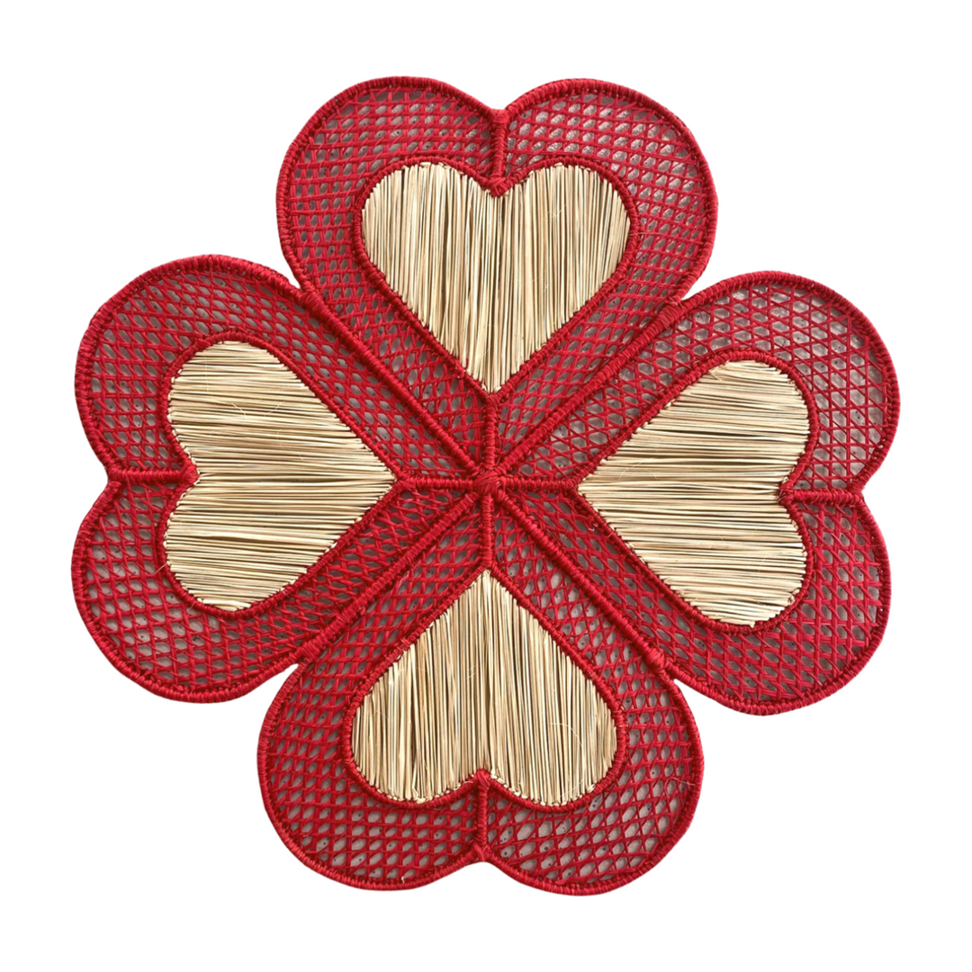 Heart Clover Woven Placemat