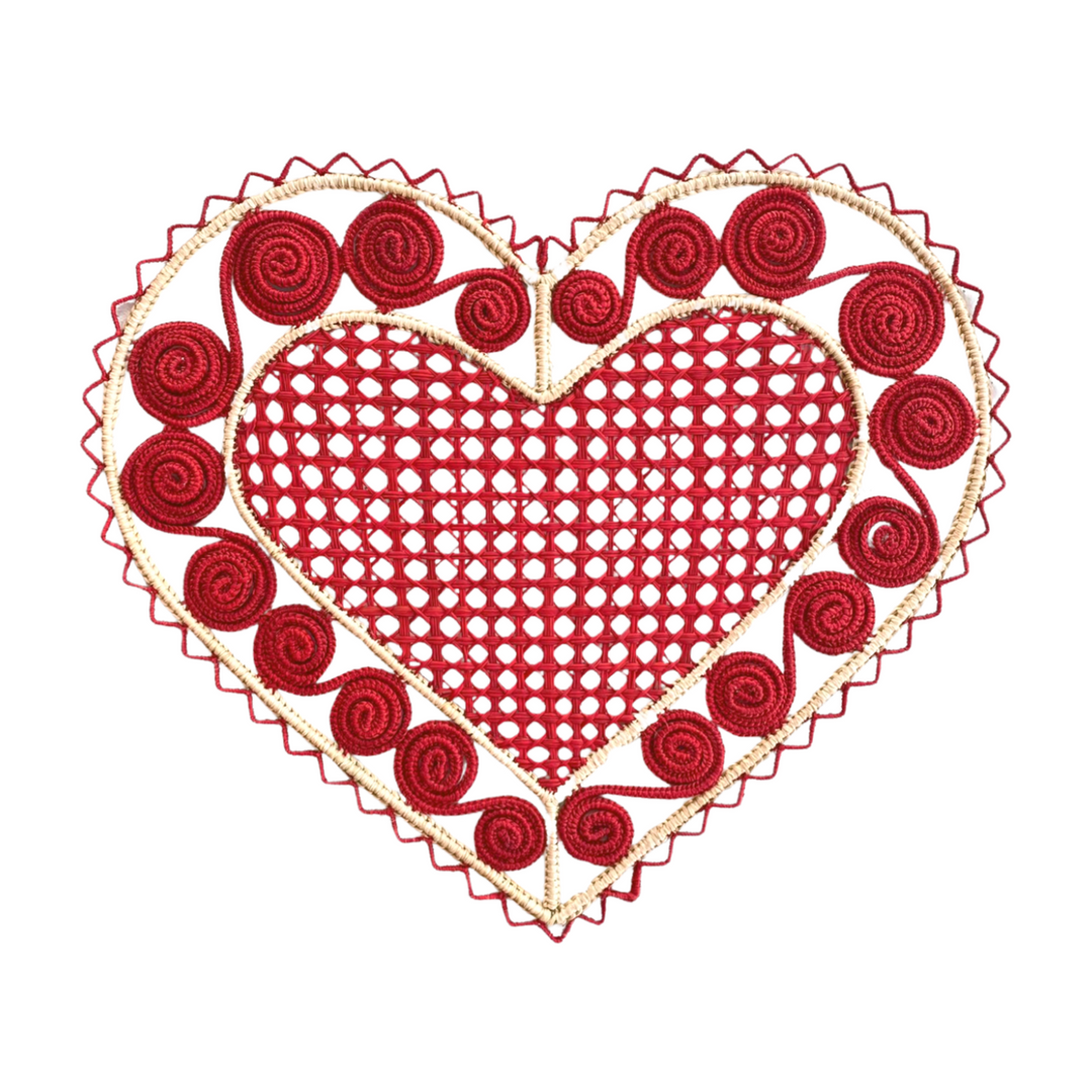 Heart Caracol Woven Placemat