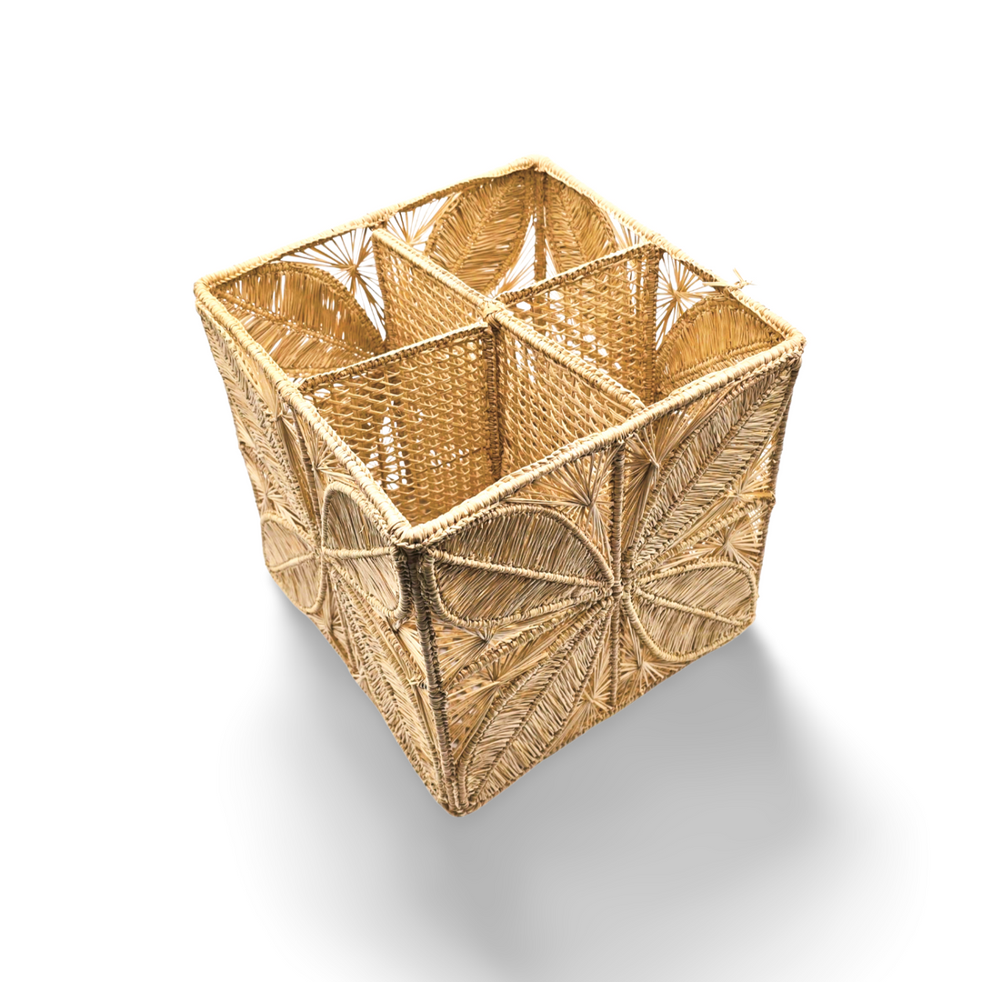 Leaves Bottle Woven Caddy Holder