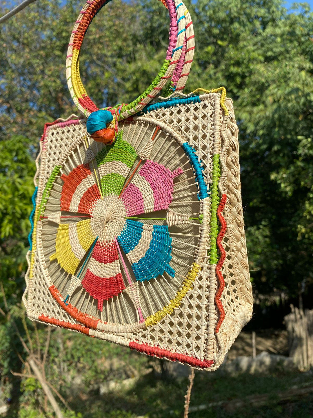 Floral Woven Purse