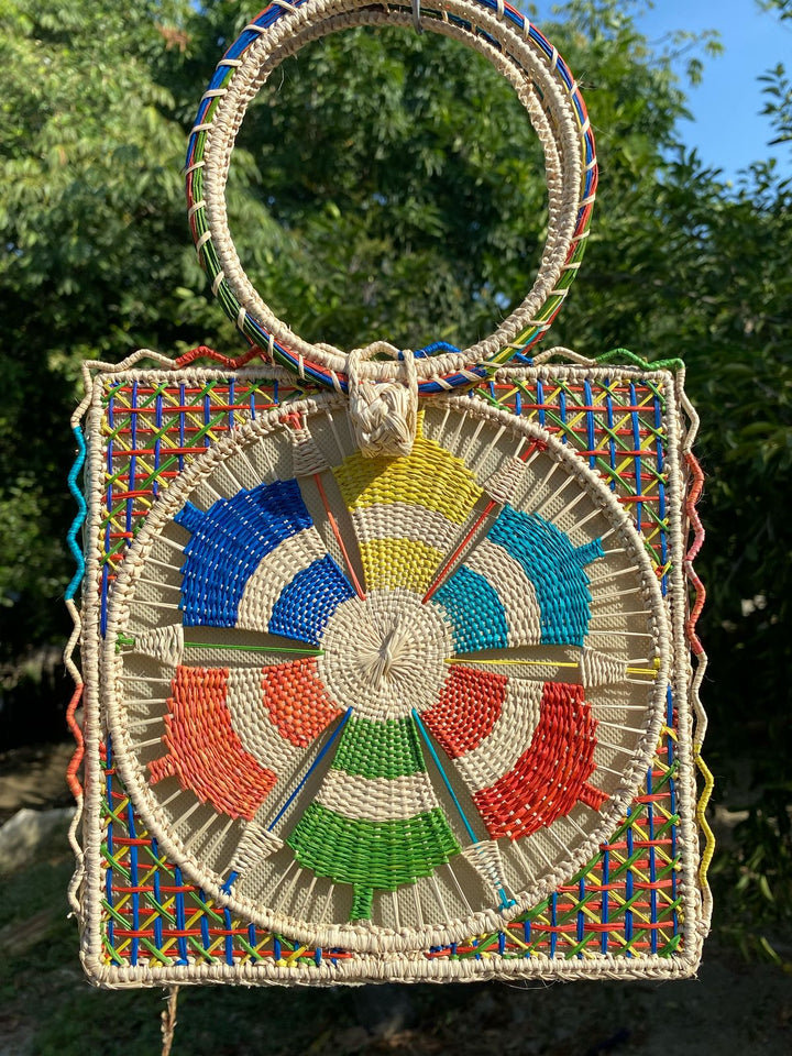 Floral Woven Purse