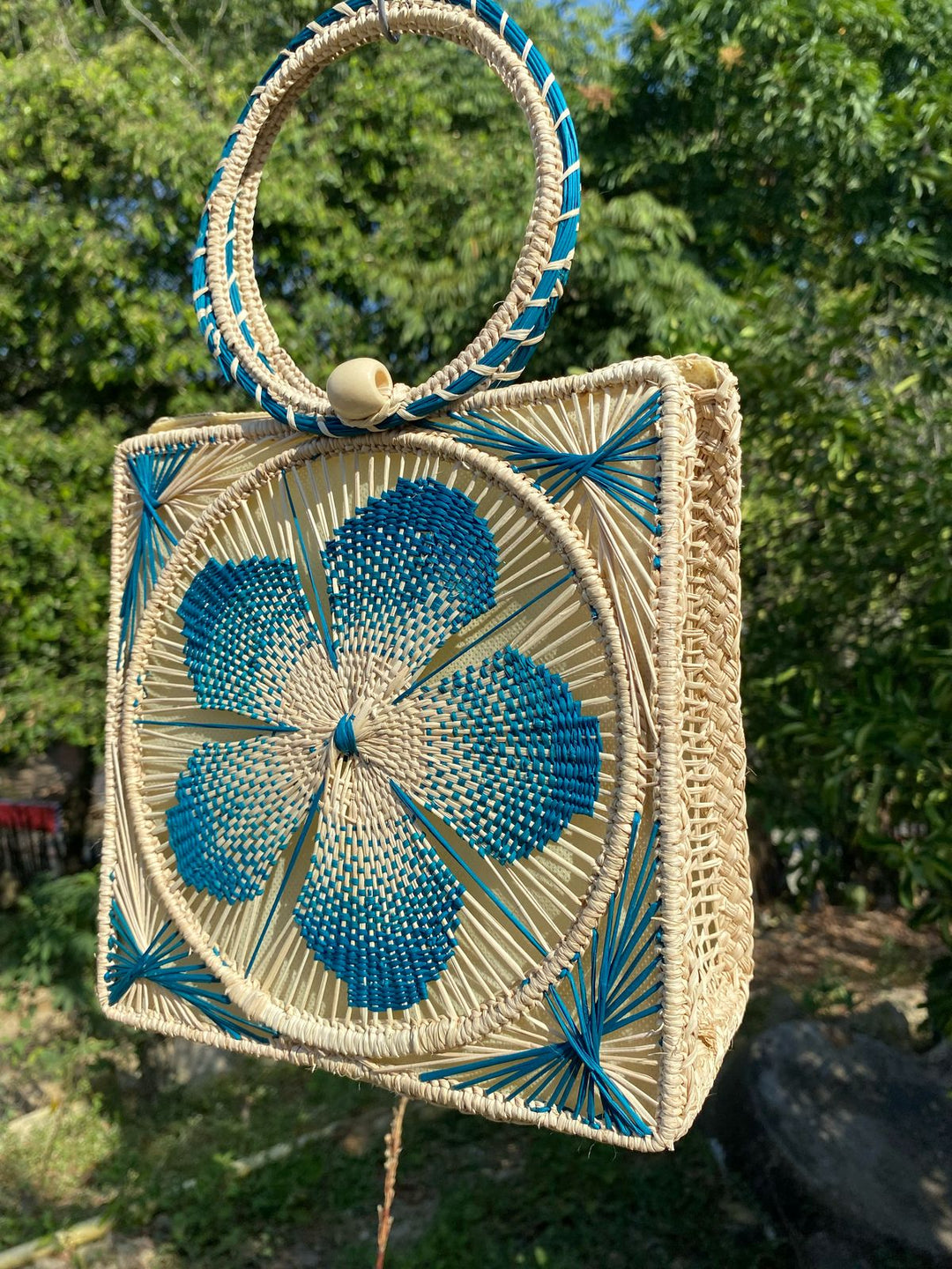 Floral Woven Purse