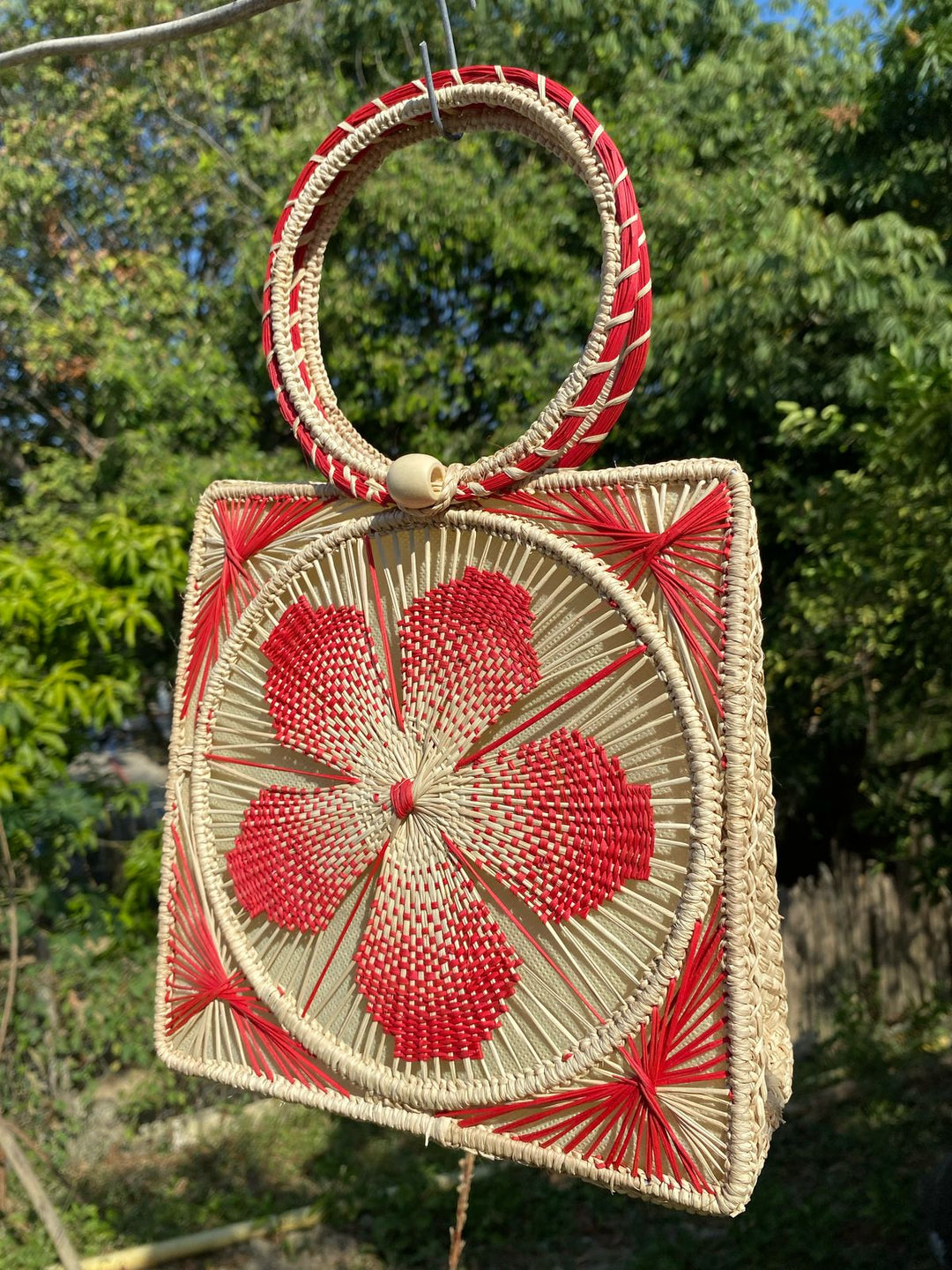 Floral Woven Purse