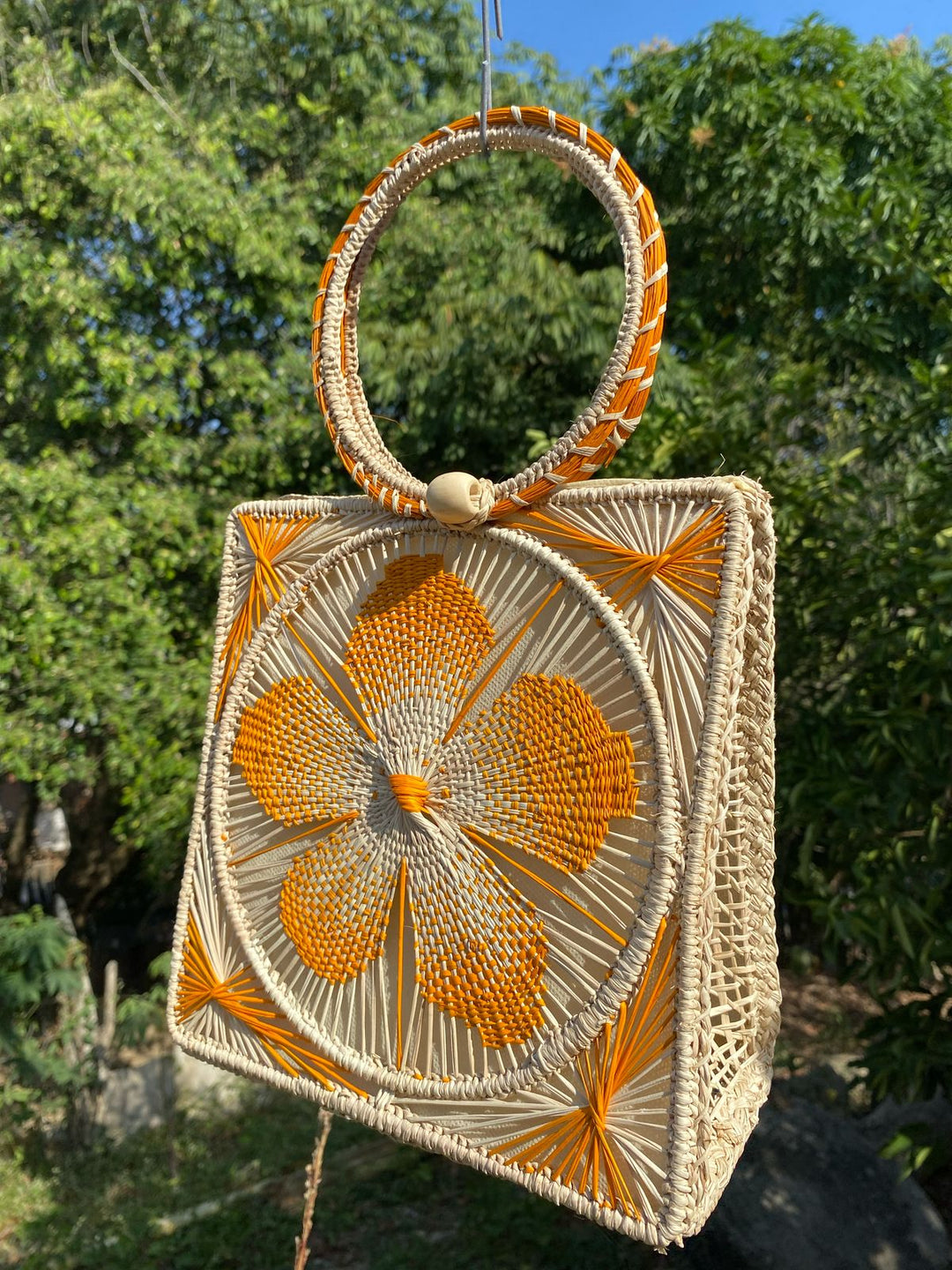 Floral Woven Purse