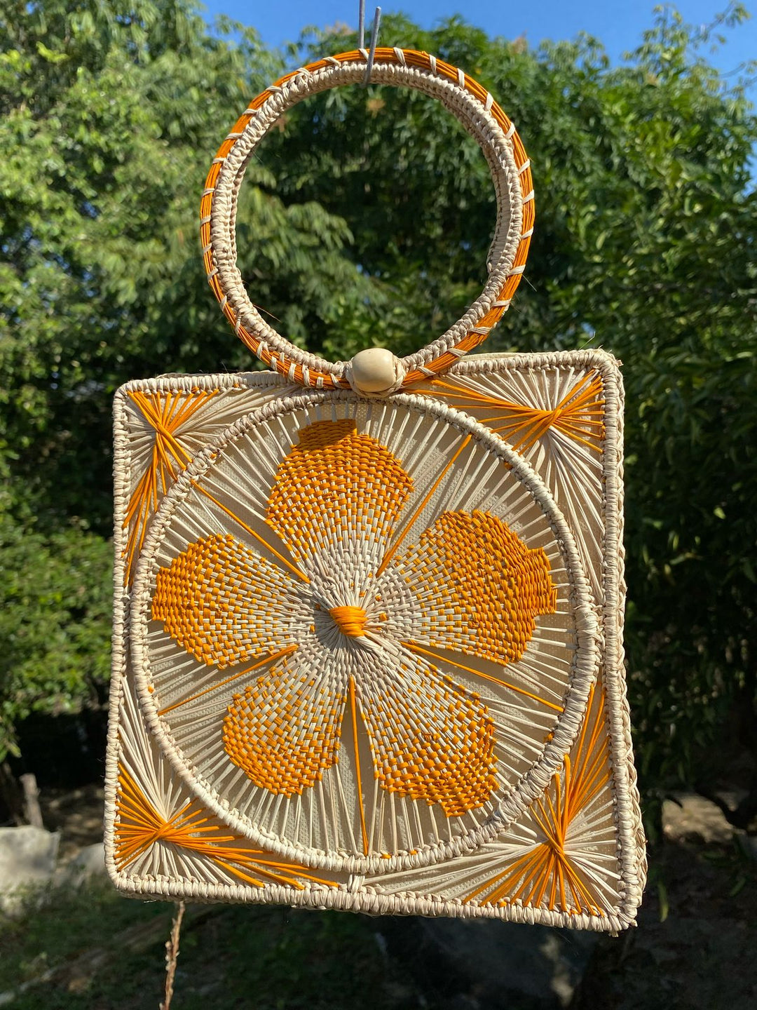 Floral Woven Purse