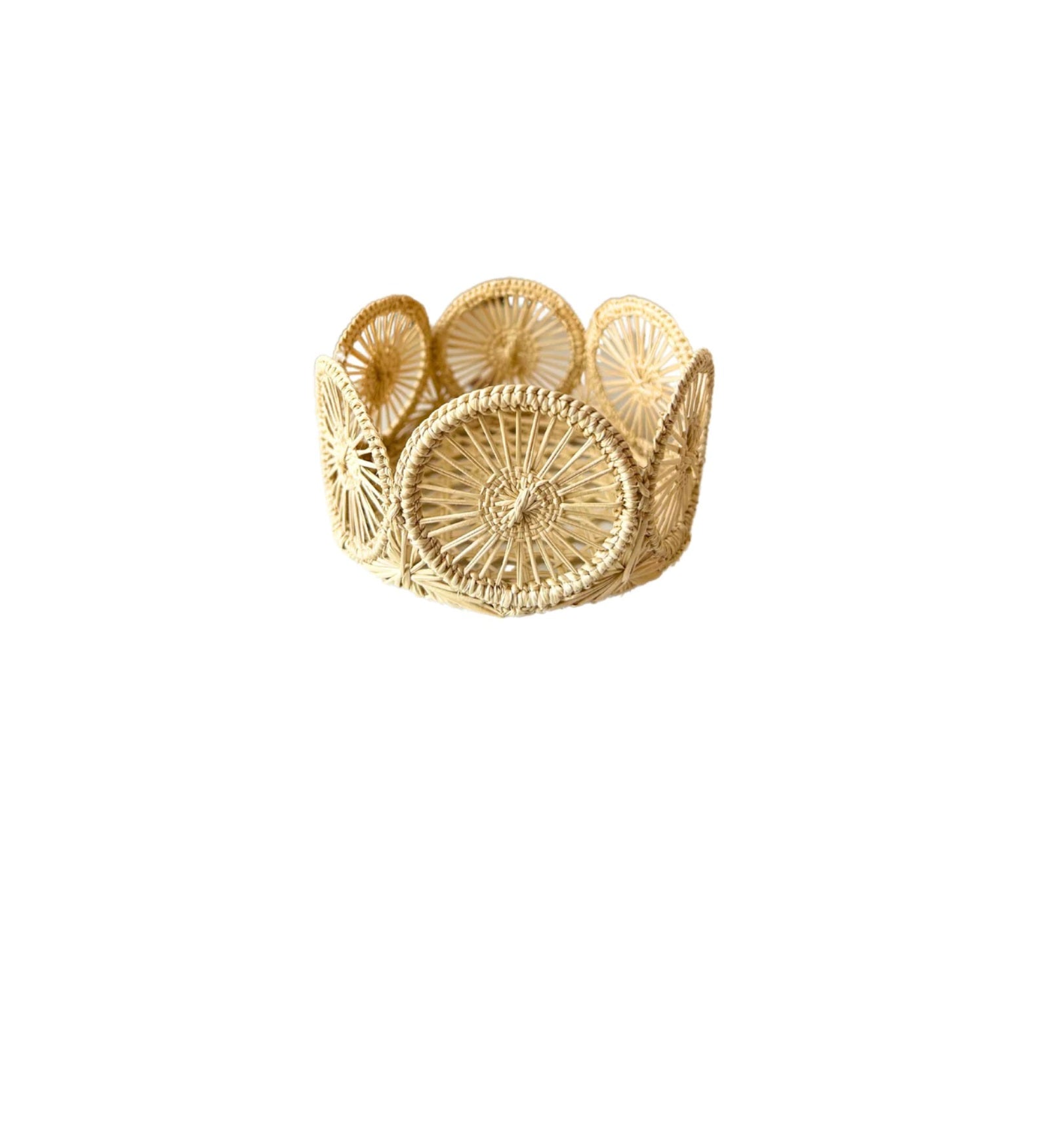 Circles Handwoven Iraca Glass Sleeve - MacondoForever