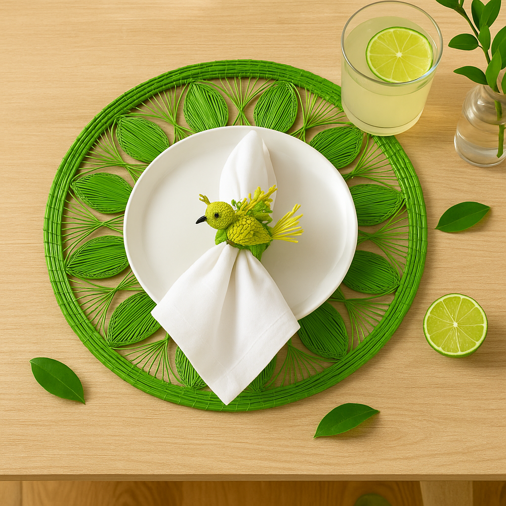 Leaf Medallion Woven Placemat