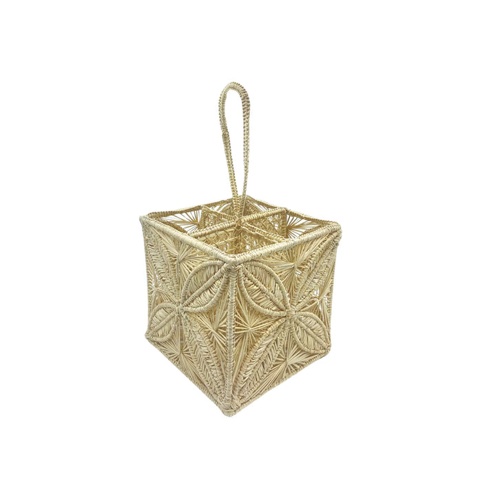 Leaves Handwoven Iraca Palm Cutlery Caddy