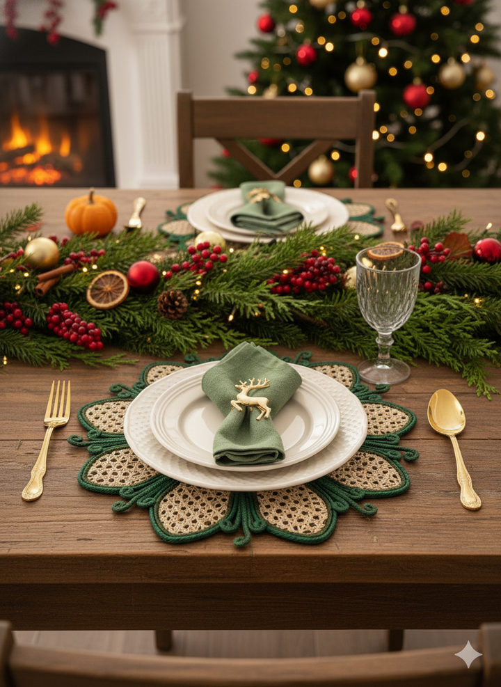 Maracuyá Handwoven Round Iraca Palm Placemat