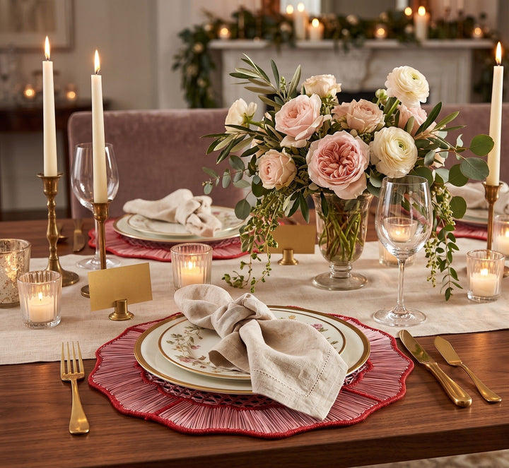 Marrell Pink Handwoven Iraca Palm Placemat - MacondoForever