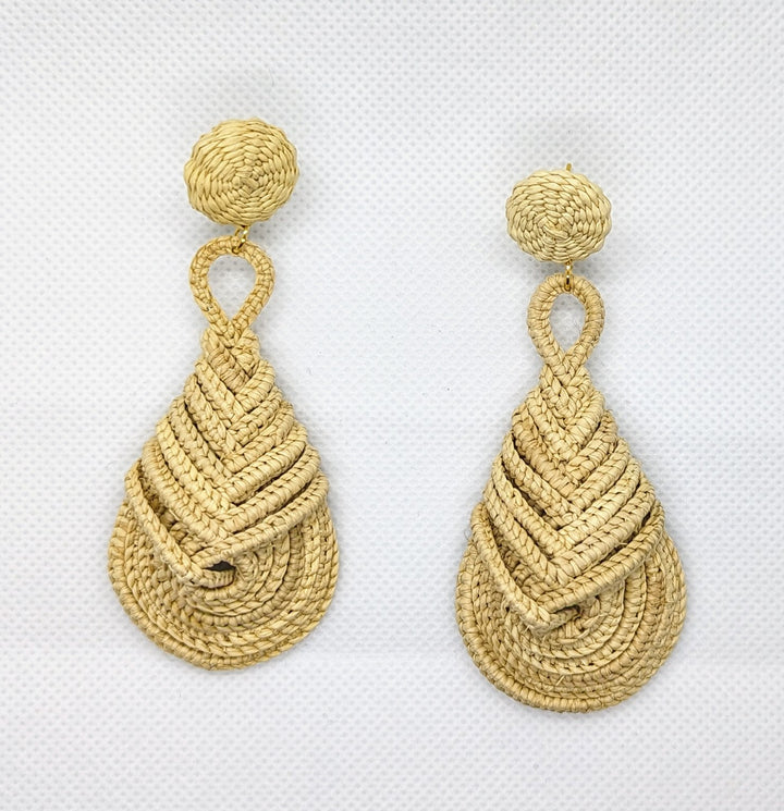 Palma Handwoven Iraca Palm Drop Earrings