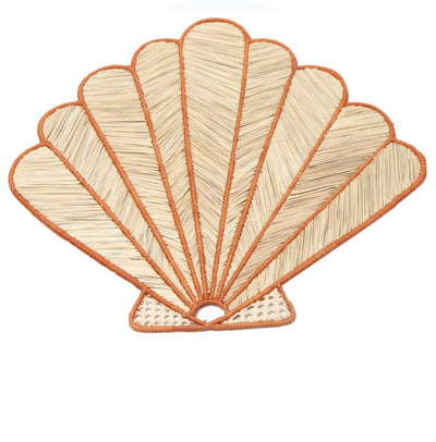 Seashell Woven Placemats with Color Trim